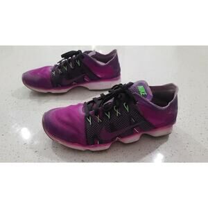 Nike Air Zoom Fit Agility 2 Trainers 806472-500 Purple Green White Women's Sz 7